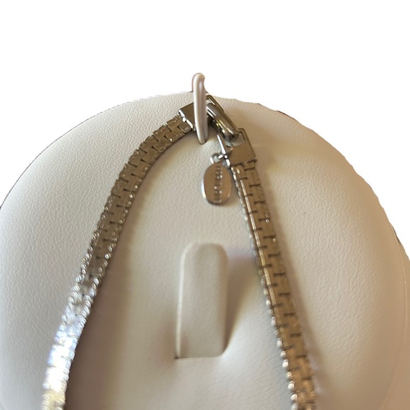 FLAT VINTAGE SILVER TONE PANEL LINK CHAIN BRACELET  7” - Picture 4 of 4